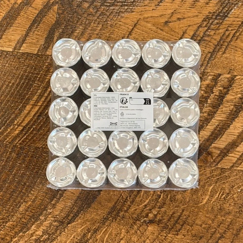 100‎ pack IKEA GLIMMA Tea Lights Unscented White Candles